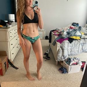 SHEIN Black and Green Bikini